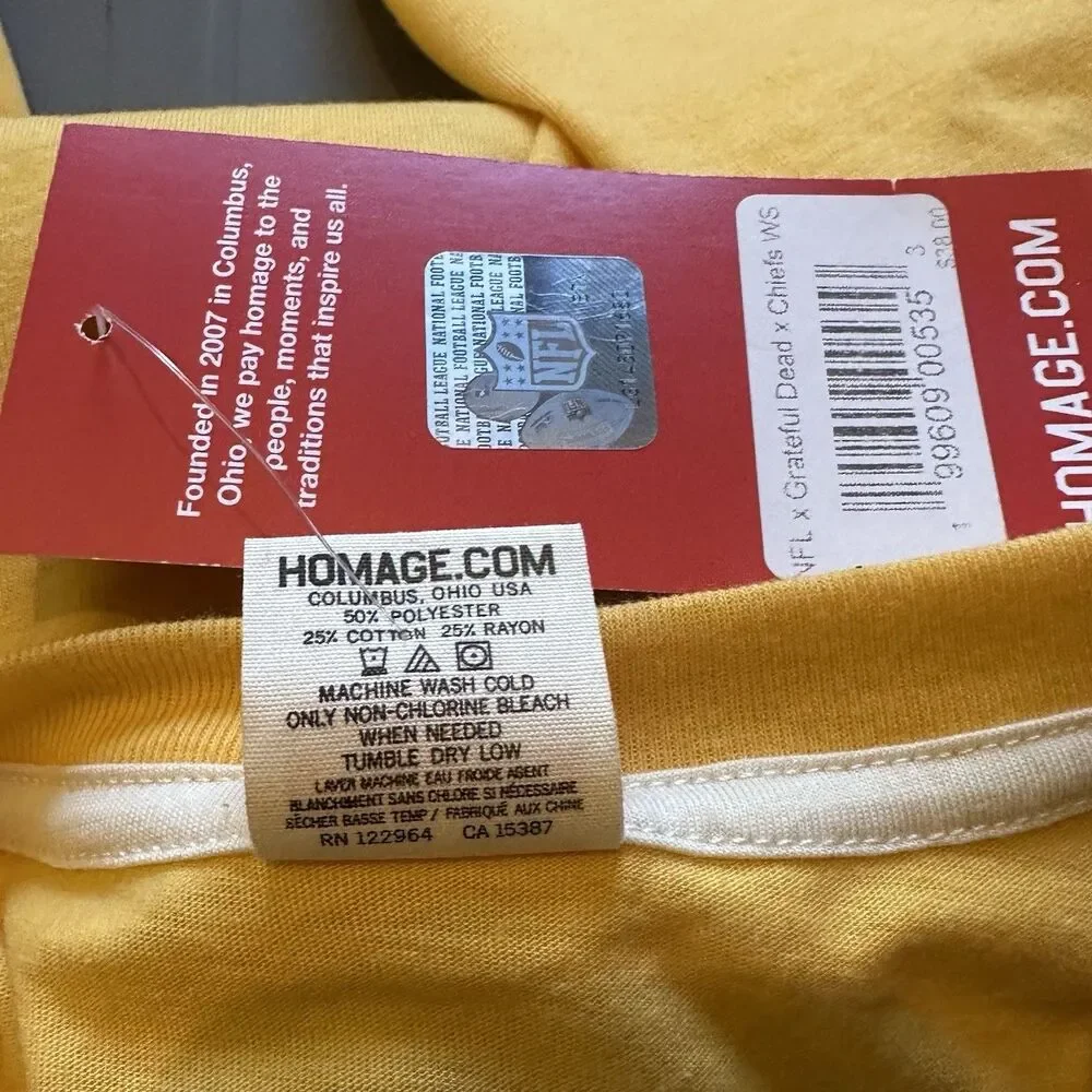 Homage NFL Kansas City Chiefs X Grateful Dead T-Shirt Men's XL NWT - Picture 14 of 16